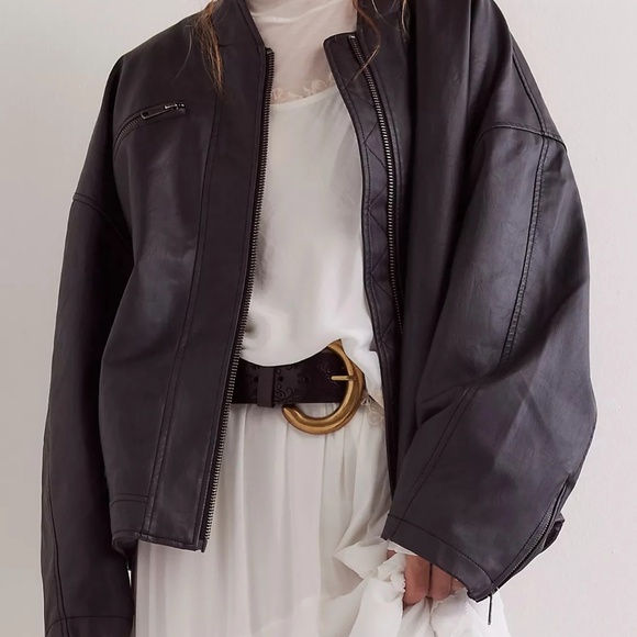 NWT We The Free Vinny Vegan Bomber by Free People - Picture 6 of 6